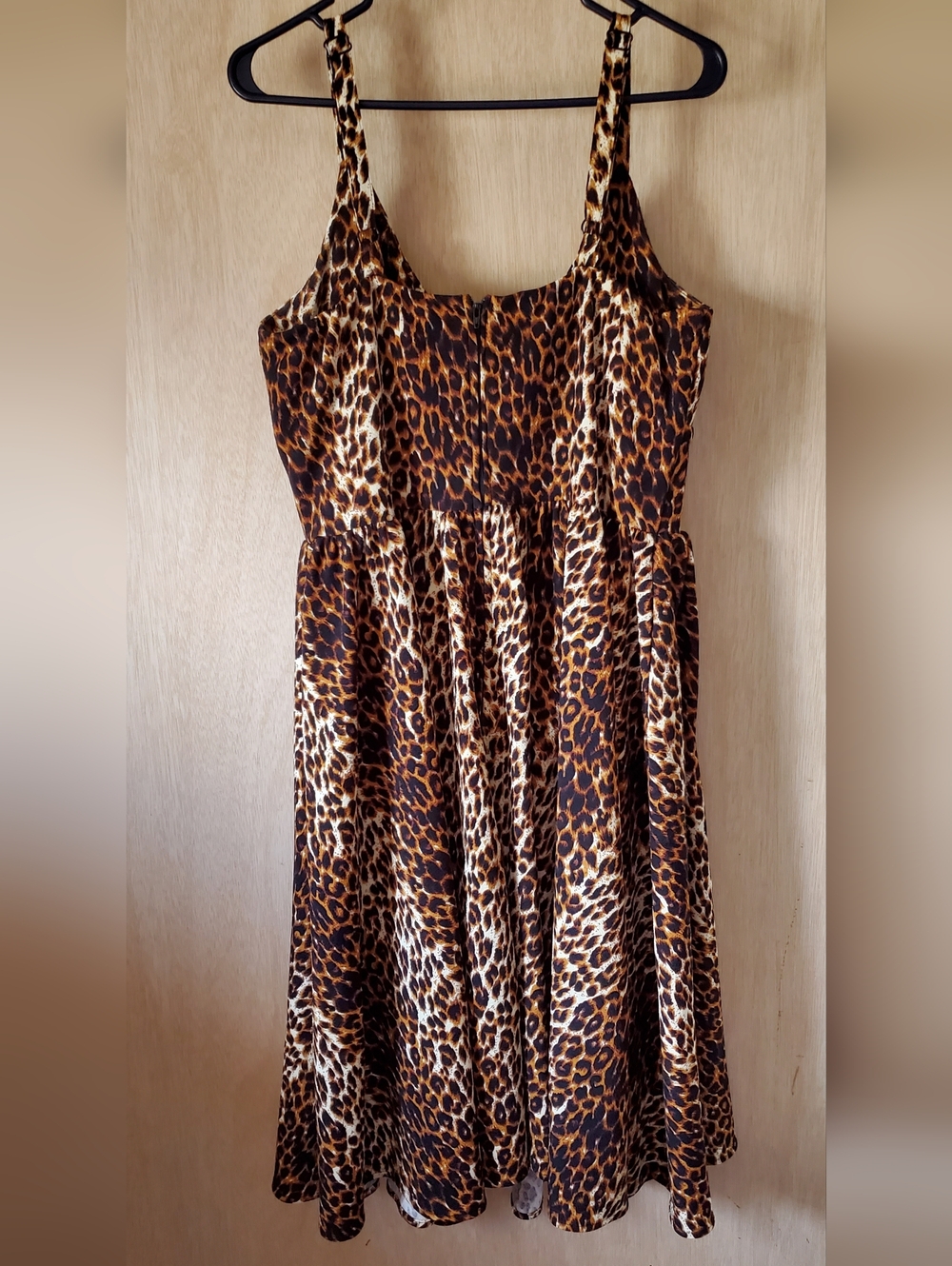 Vixen by Micheline Pitt Vintage Leopard Print Ingenue Dress, Size XL GUC - Picture 8 of 10